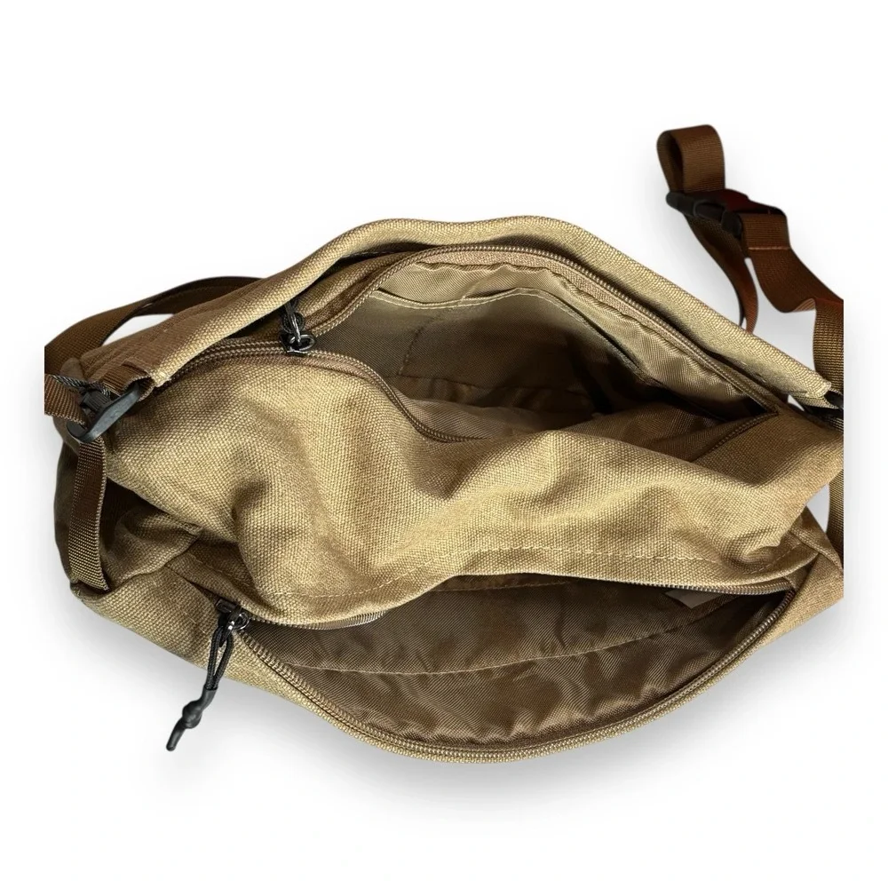 VRST Men's Canvas Sling Bag, Khaki,‎ One Size